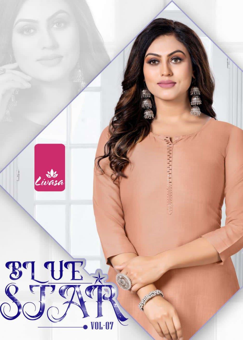 Livasa Blue Star 7 Rayon Printed Daily Wear Kurti Collection